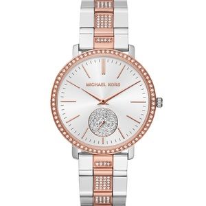 Michael Kors Women's Jaryn Two Tone Stainless Steel Pave Watch Mk3660